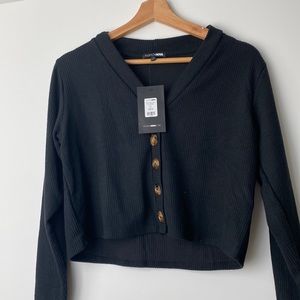 Brand New Fashion Nova Black Sweater Size M